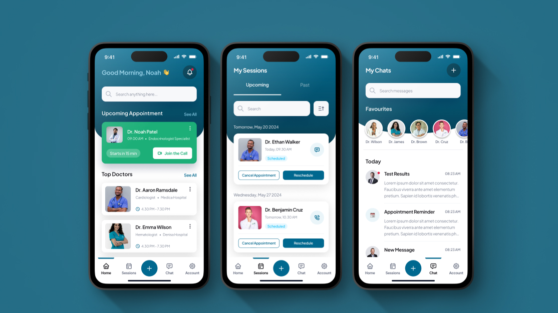 Telemedicine — consultation booking and video flow