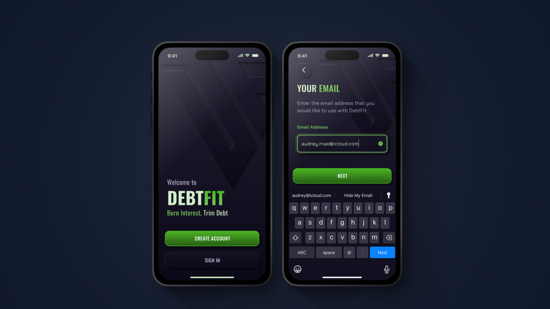 Onboarding — welcome screen and email entry